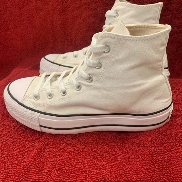 Converse CTAC Women's White Thick Sole Platform High-Tops 9 - Picture 3 of 12